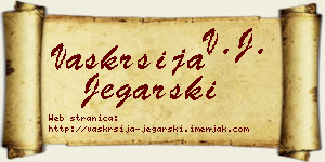 Vaskrsija Jegarski vizit kartica